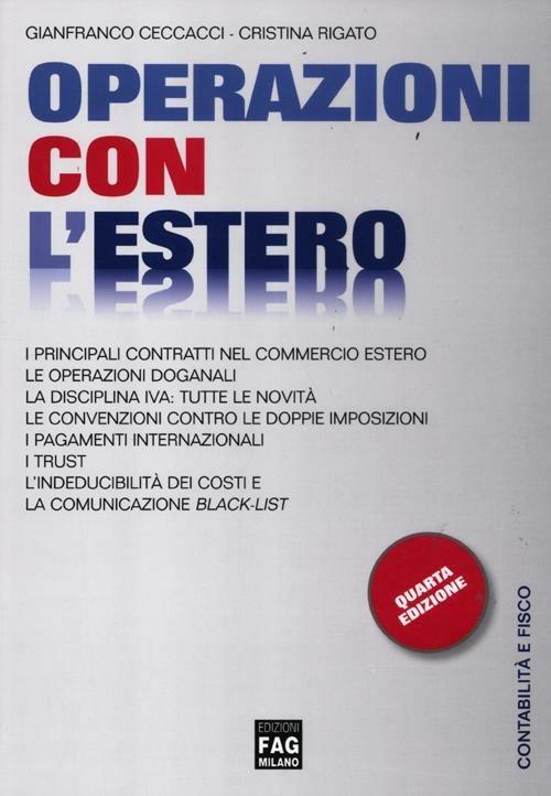 Operazioni con l'estero - Gianfranco Ceccacci,Cristina Rigato - copertina