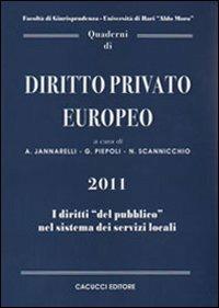 Quaderni di diritto privato europeo. Vol. 6 - copertina