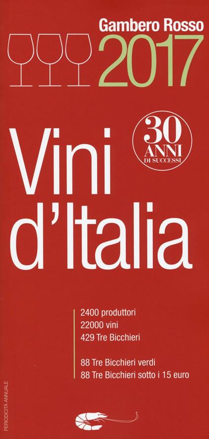 Vini d'Italia del Gambero Rosso 2017 - copertina