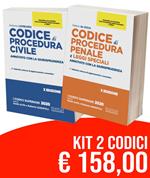 Kit Codici Esame Avvocato 2021: Codice civile. Annotato con la giurisprudenza-Codice di procedura penale e leggi speciali. Annotato con la giurisprudenza