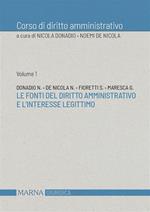 Le fonti del diritto amministrativo e l'interesse legittimo