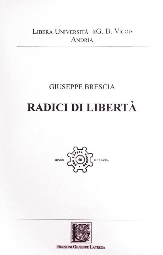 Radici di libertà - Giuseppe Brescia - copertina