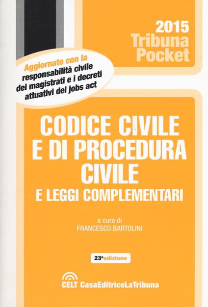 Codice civile e di procedura civile e leggi complementari - copertina