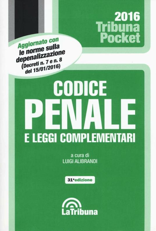 Codice penale e leggi complementari - copertina