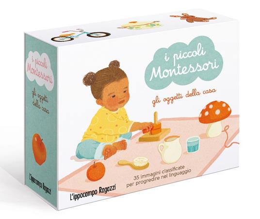 Gli oggetti della casa. I piccoli Montessori. Ediz. a colori. Con 5 carte ambienti. Con 35 carte oggetti - Adeline Charneau - copertina