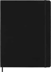 Cartoleria Taccuino Moleskine XL a righe copertina rigida nero. Black Moleskine