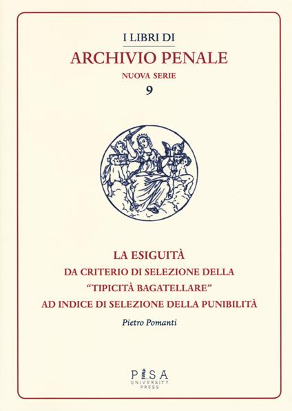 La esiguità da criterio di selezione della «tipicità bagatellare» ad indice di esclusione della punibilità - Pietro Pomanti - copertina