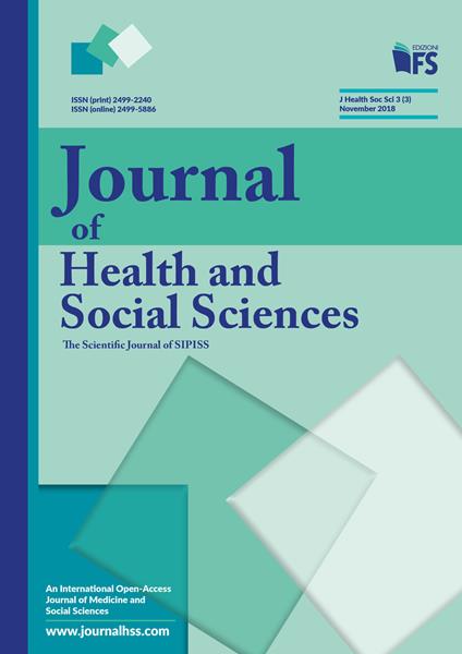 Journal of health and social sciences (2018). Vol. 3: November. - copertina