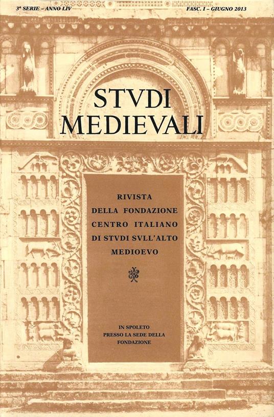 Studi medievali 2013 - copertina