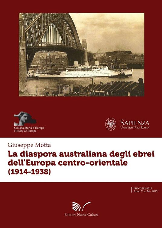 La diaspora australiana degli ebrei dell'Europa centro-orientale (1914-1938) - Giuseppe Motta - copertina