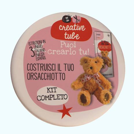 Costruisci il tuo orsacchiotto. Creative tube. Ediz. italiana, inglese e spagnola - copertina