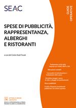 Spese di pubblicità, rappresentanza, alberghi e ristoranti