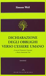 Dichiarazione degli obblighi verso l'essere umano