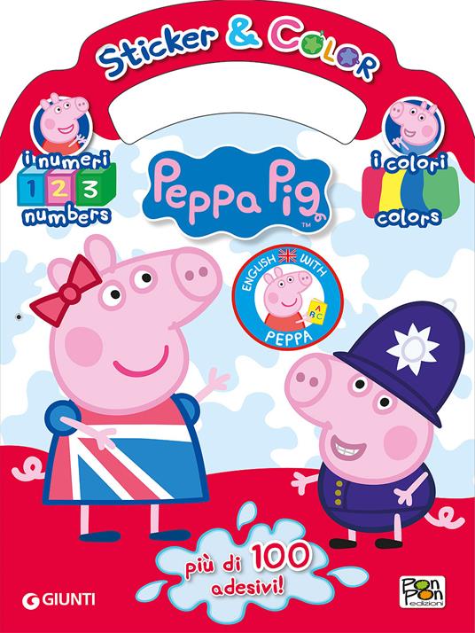 Impara l'inglese con Peppa. Colori e numeri. Sticker e color. Con adesivi. Ediz. bilingue - copertina