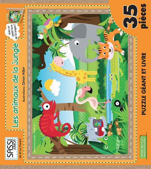 Les animaux de la jungle. Libro puzzle. Ediz. illustrata - Simon Miller - copertina