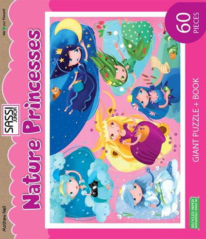 Nature princesses. Puzzle gigante. Con libro - Mathew Neil - copertina