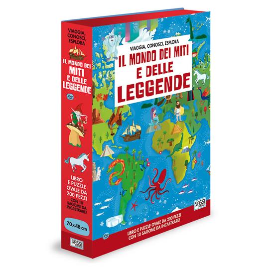 Il mondo dei miti e delle leggende. Viaggia, conosci, esplora. Ediz. a colori. Con puzzle - Matteo Gaule,Valentina Facci - copertina