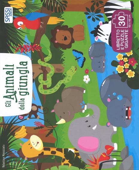 Gli animali della giungla. Ediz. a colori. Con puzzle - Valentina Manuzzato - copertina