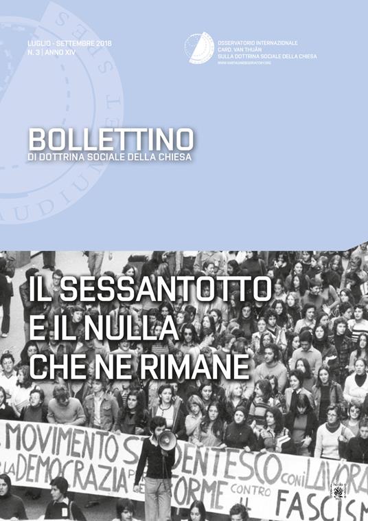 Bollettino di dottrina sociale della chiesa (2018). Vol. 3: Il sessantotto e il nulla che ne rimane - copertina