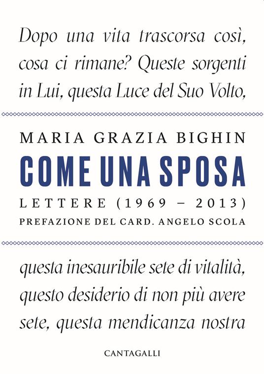 Come una sposa. Lettere (1969 - 2013) - Maria Grazia Bighin - copertina