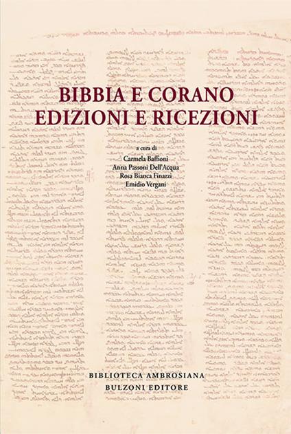 Bibbia e Corano. Edizioni e ricezioni - copertina