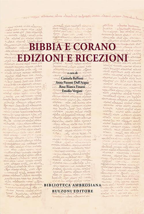 Bibbia e Corano. Edizioni e ricezioni - copertina