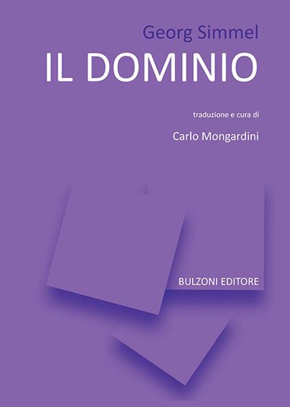 Il dominio - Georg Simmel - copertina