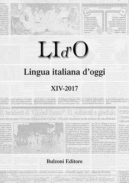 LI d'O. Lingua italiana d'oggi (2017). Vol. 14 - copertina