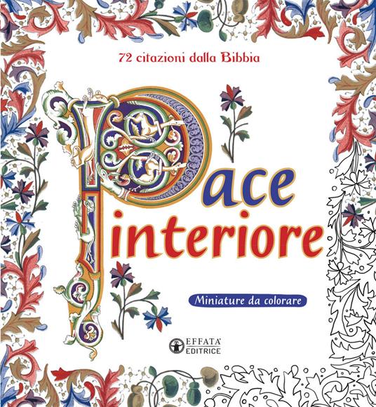 Pace interiore. Miniature da colorare. 72 citazioni dalla Bibbia. Ediz. illustrata - copertina