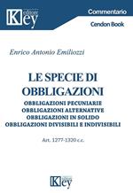 LE SPECIE DI OBBLIGAZIONI