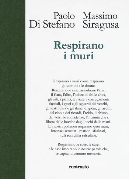 Respirano i muri. Ediz. illustrata - Paolo Di Stefano,Massimo Siragusa - copertina