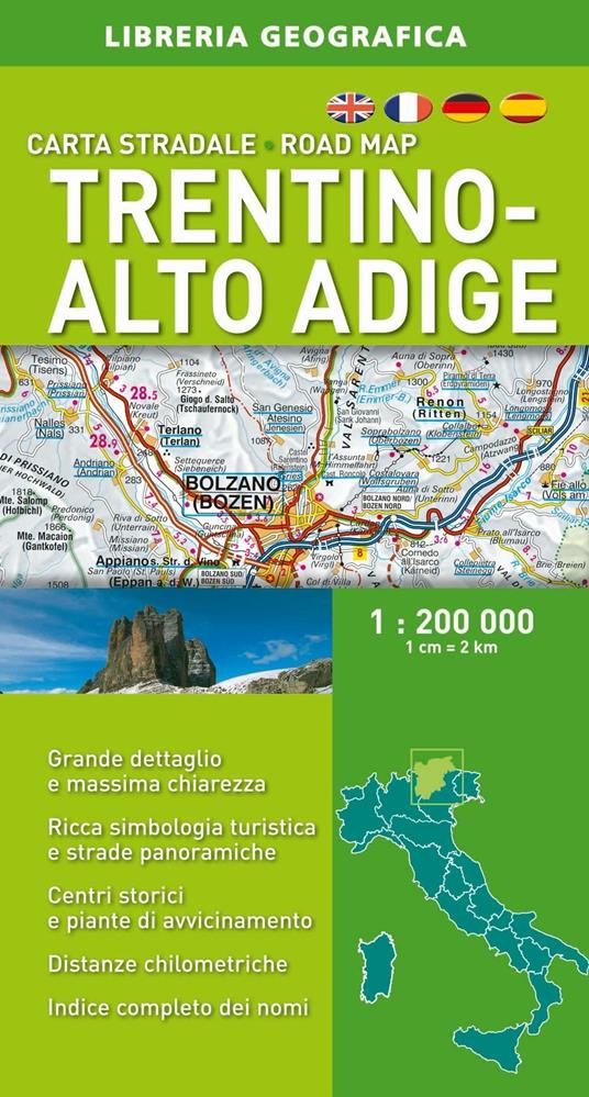 Trentino Alto Adige 1:200.000 - copertina