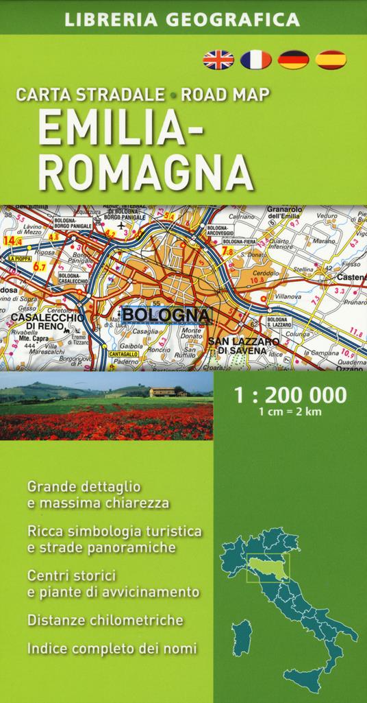 Emilia Romagna 1:200.000 - Libro - Libreria Geografica - Carte stradali  regionali d'Italia | laFeltrinelli