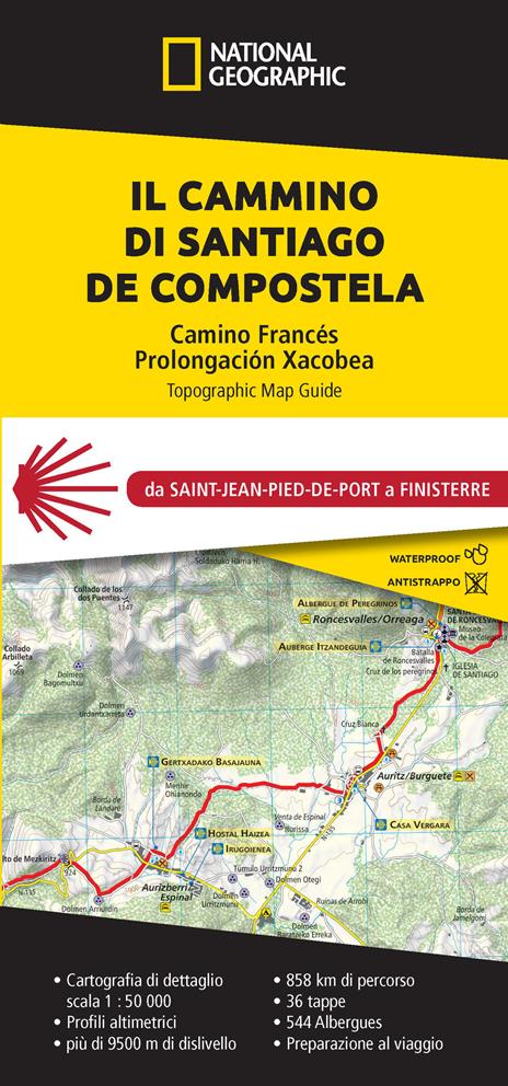 Il cammino di Santiago de Compostela da Saint-Pied-de-Port a Finisterre - copertina