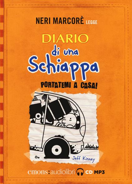 Diario di una schiappa. Portatemi a casa! Letto da Neri Marcorè. Audiolibro. CD Audio formato MP3 - Jeff Kinney - copertina