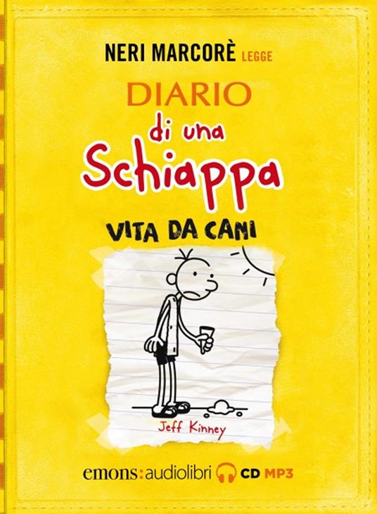 Diario di una schiappa. Vita da cani letto da Neri Marcorè. Audiolibro. CD Audio formato MP3 - Jeff Kinney - copertina