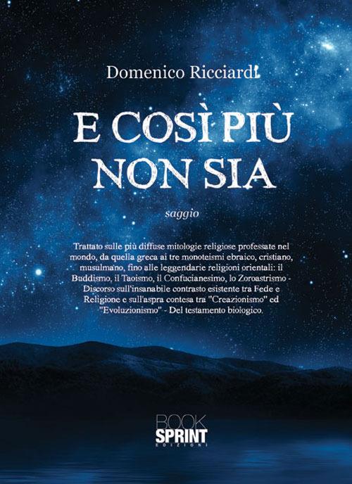 E così più non sia - Domenico Ricciardi - copertina