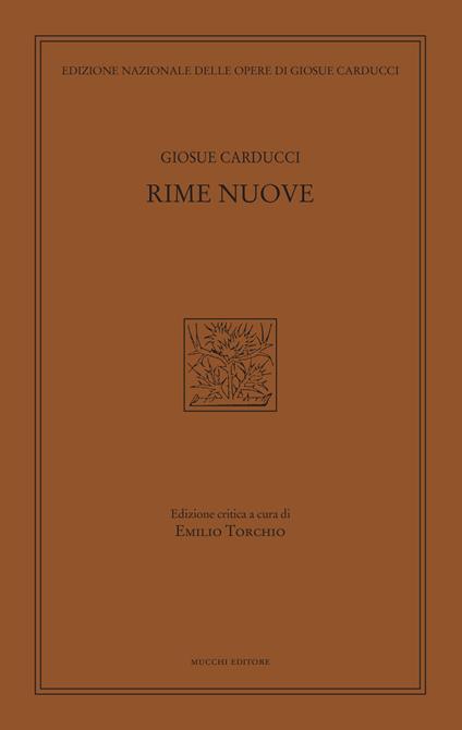 Rime nuove - Giosuè Carducci - copertina