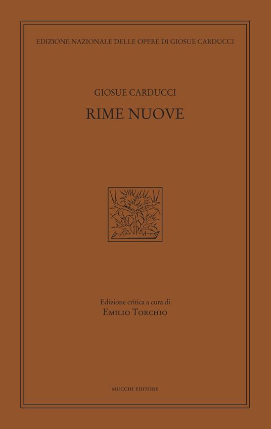 Rime nuove - Giosuè Carducci - copertina