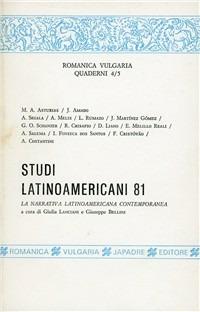 Studi latino americani 81: la narrativa latinoamericana contemporanea - copertina