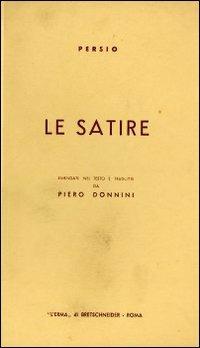 Le satire - A. Flacco Persio - copertina