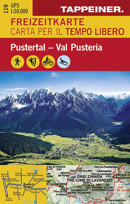 Guida per il tempo libero Val Pusteria e valli laterali. Con cartina escursionistica e itinerari ciclistici. Ediz. tedesca - copertina