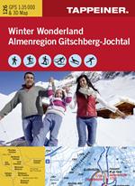 Winter Wonderland Almenregion Gitschberg Jochtal. Carta topografica invernale. Ediz. italiana e tedesca