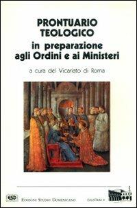 Prontuario teologico in preparazione agli ordini e ai ministeri - copertina