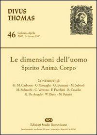 Le dimensioni dell'uomo. Spirito, anima, corpo - copertina