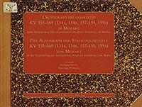 L' autografo dei quartetti KV 155-160 (134 A, 134 B, 157-159, 159 A) di Mozart nella Musikabteilung della Staatsbibliothek (Preussischer Kultur Besitz) di Berlino - Wolfgang Amadeus Mozart - copertina