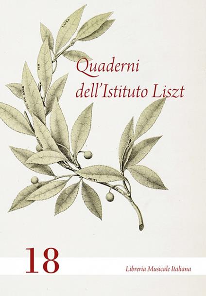 Quaderni dell'Istituto Liszt. Vol. 18 - copertina