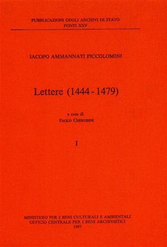 Lettere (1444-1479) - Iacopo Ammannati Piccolomini - copertina