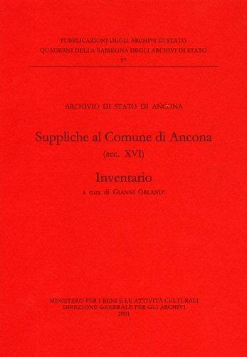 Suppliche al Comune di Ancona (sec. XVI). Inventario - copertina