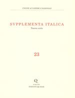 Supplementa italica. Vol. 23